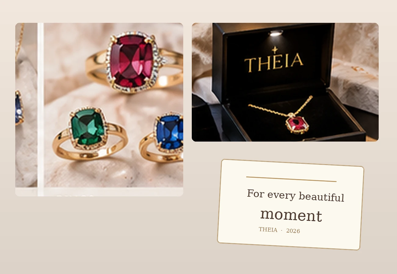 Anniversary jewelry gift and personalized card presentation